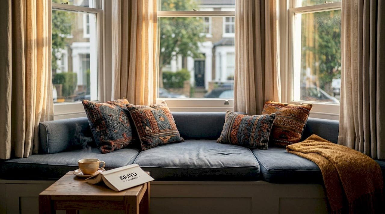 Fitted furniture for bay windows: 10 best ideas