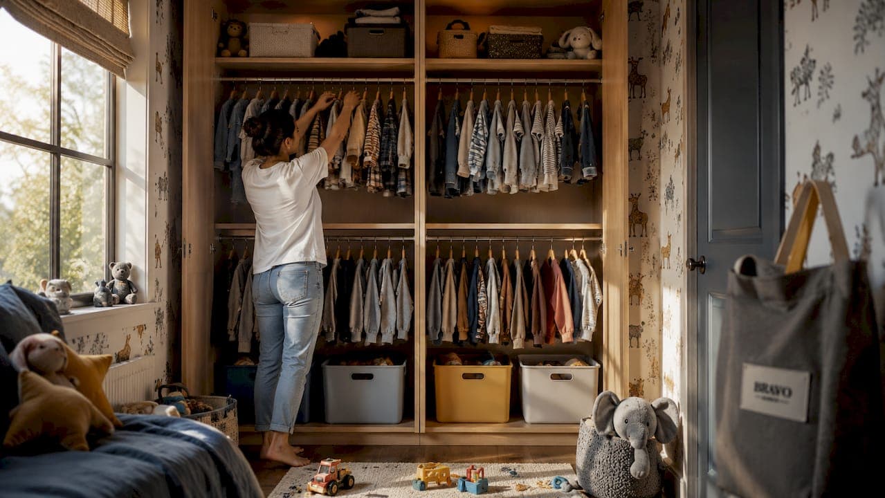 How to organise shared kids bedroom wardrobes